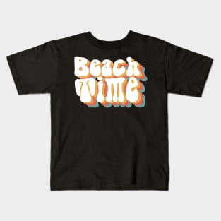 Vsco Girl Vintage Beach Time Retro Aesthetics Kids T-Shirt